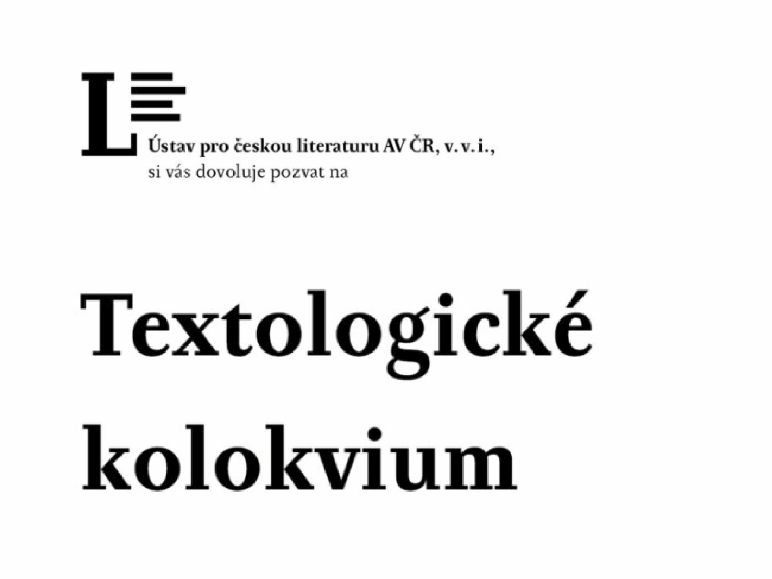 Pozvánka: Textologické kolokvium